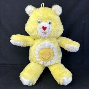 Vintage Funshine Care Bear Plush Homemade Hand Made Sunshine Yellow Stuffed Sun